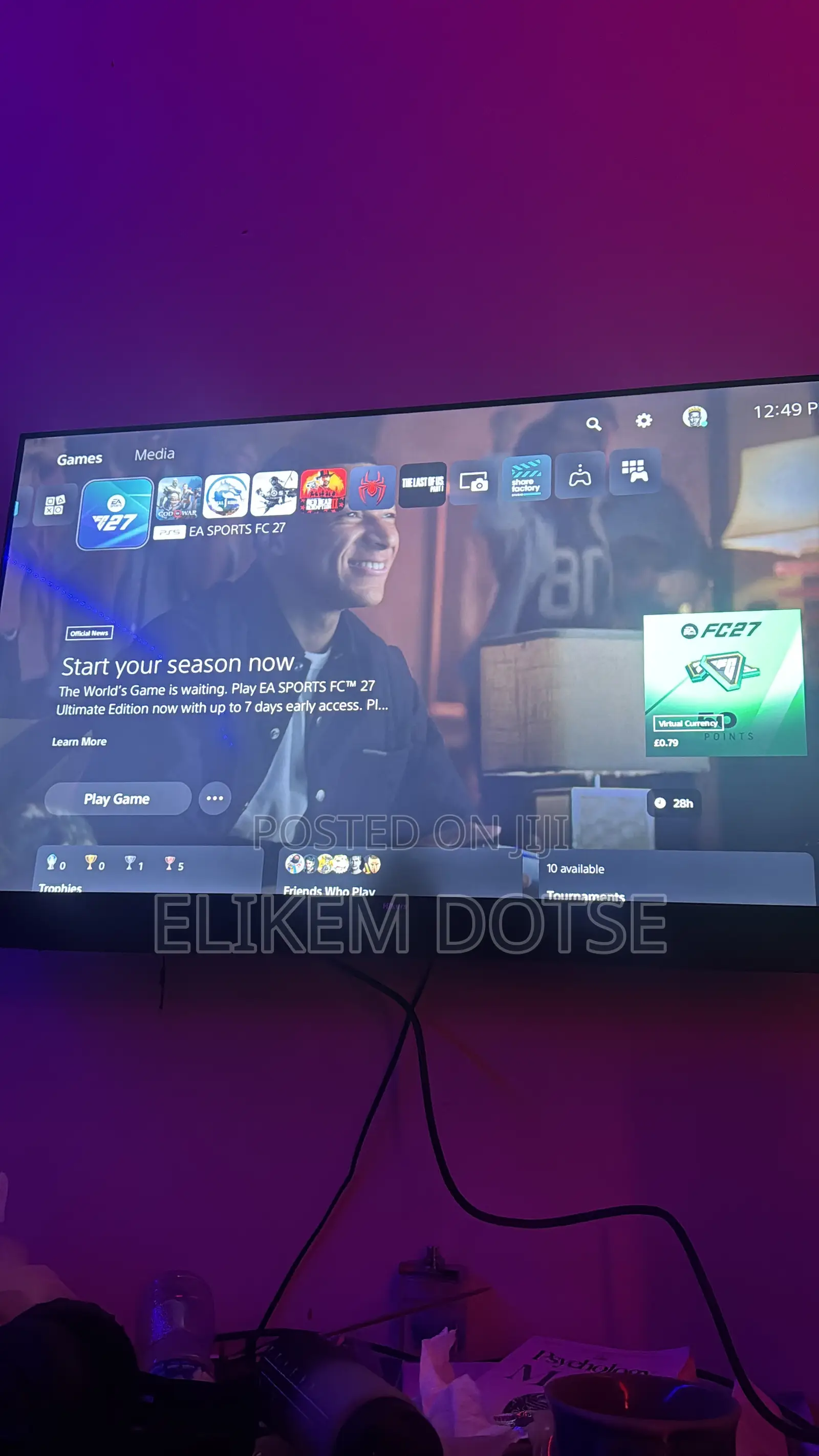 Spider-Man Edition Ps5 With Fc 27 + 5 Other Games