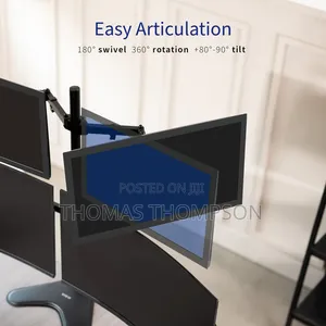 VIVO Quad Monitor Free-Standing Desk Mount