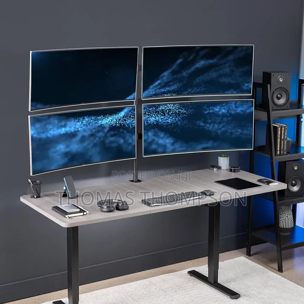 VIVO Quad Monitor Free-Standing Desk Mount