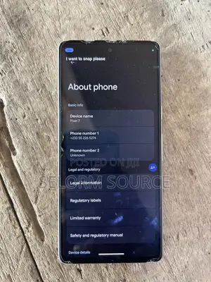 Google Pixel 7a 128 GB White