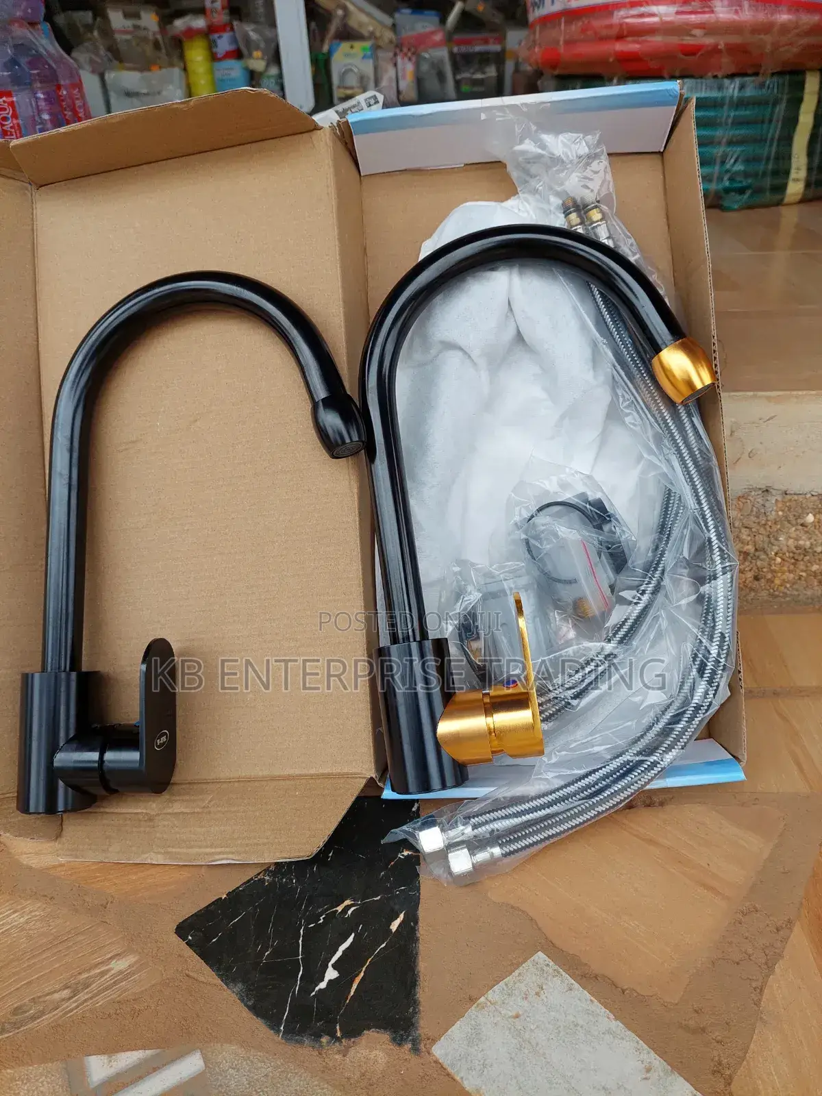 Black Gooseneck Kitchen Mixer Taps
