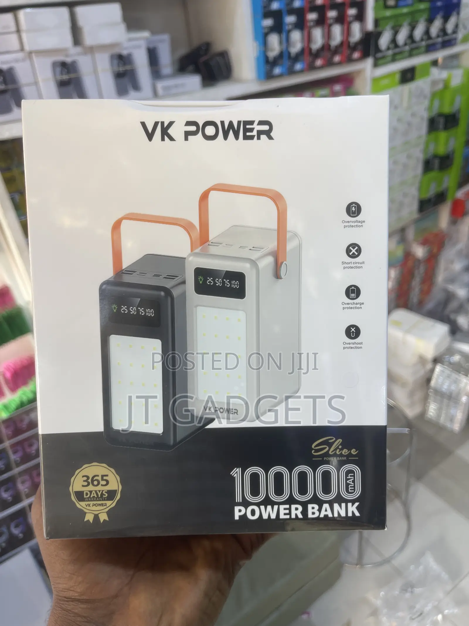 VK Power Slice 100,000mAh Power Bank | LED Light | 365-Day Warranty
