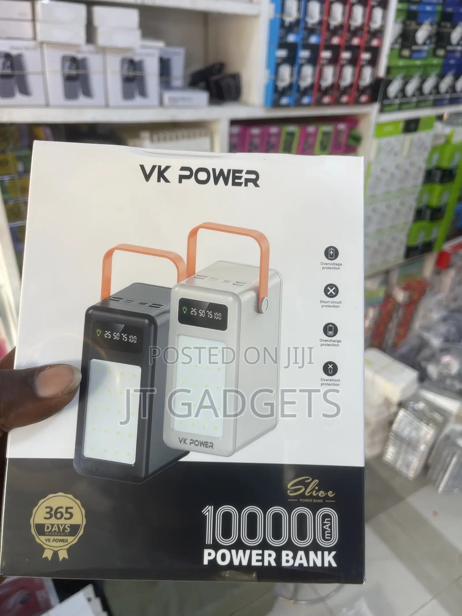VK Power Slice 100,000mAh Power Bank | LED Light | 365-Day Warranty