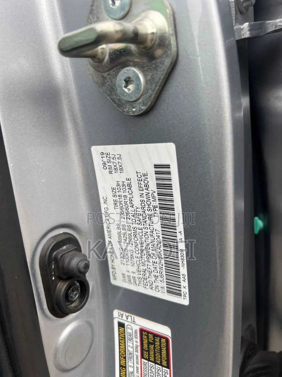 Honda CR-V EX AWD 2019 Gray