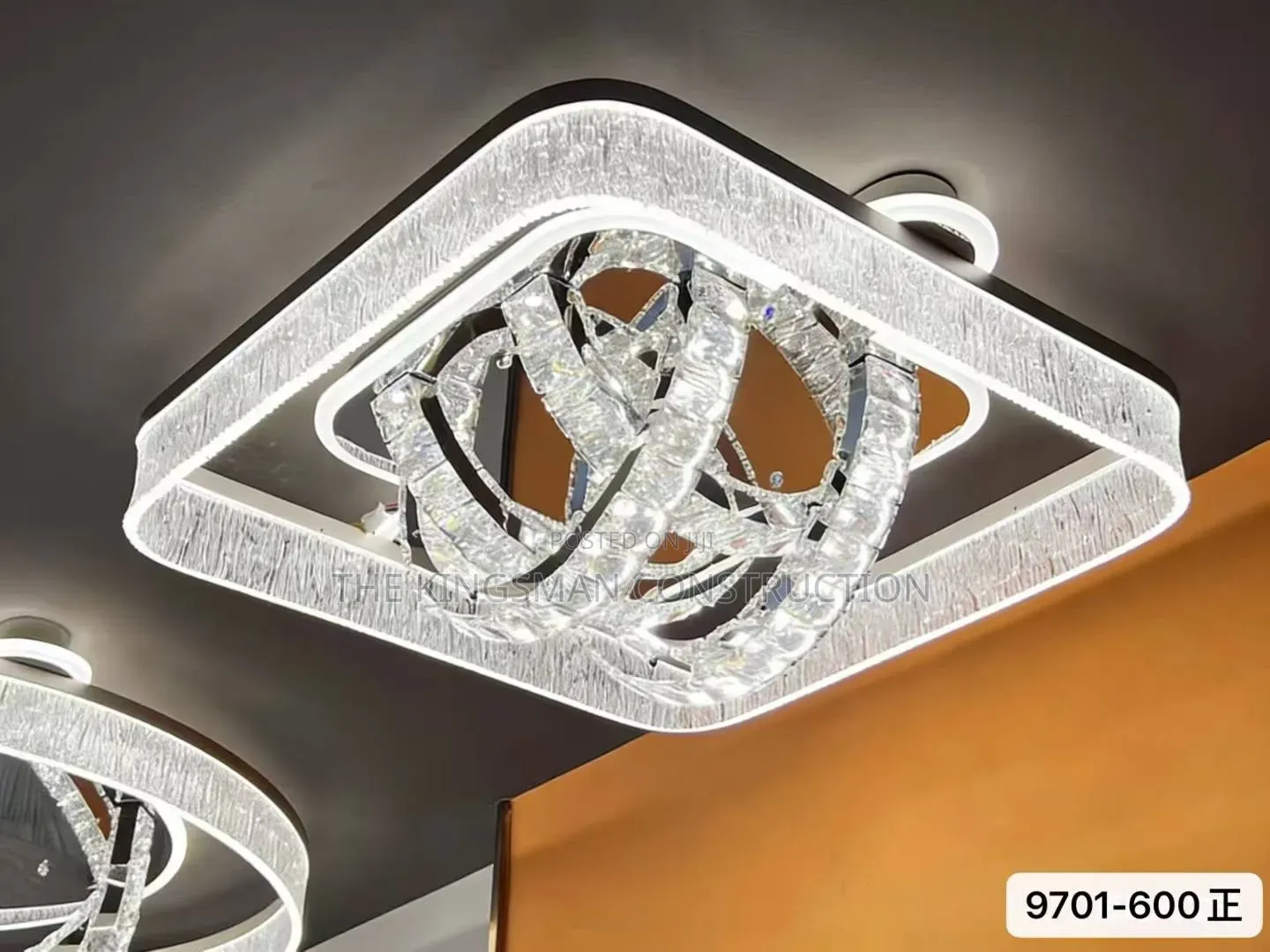 Full Crystal LED 600x600 Square Ceiling Lights