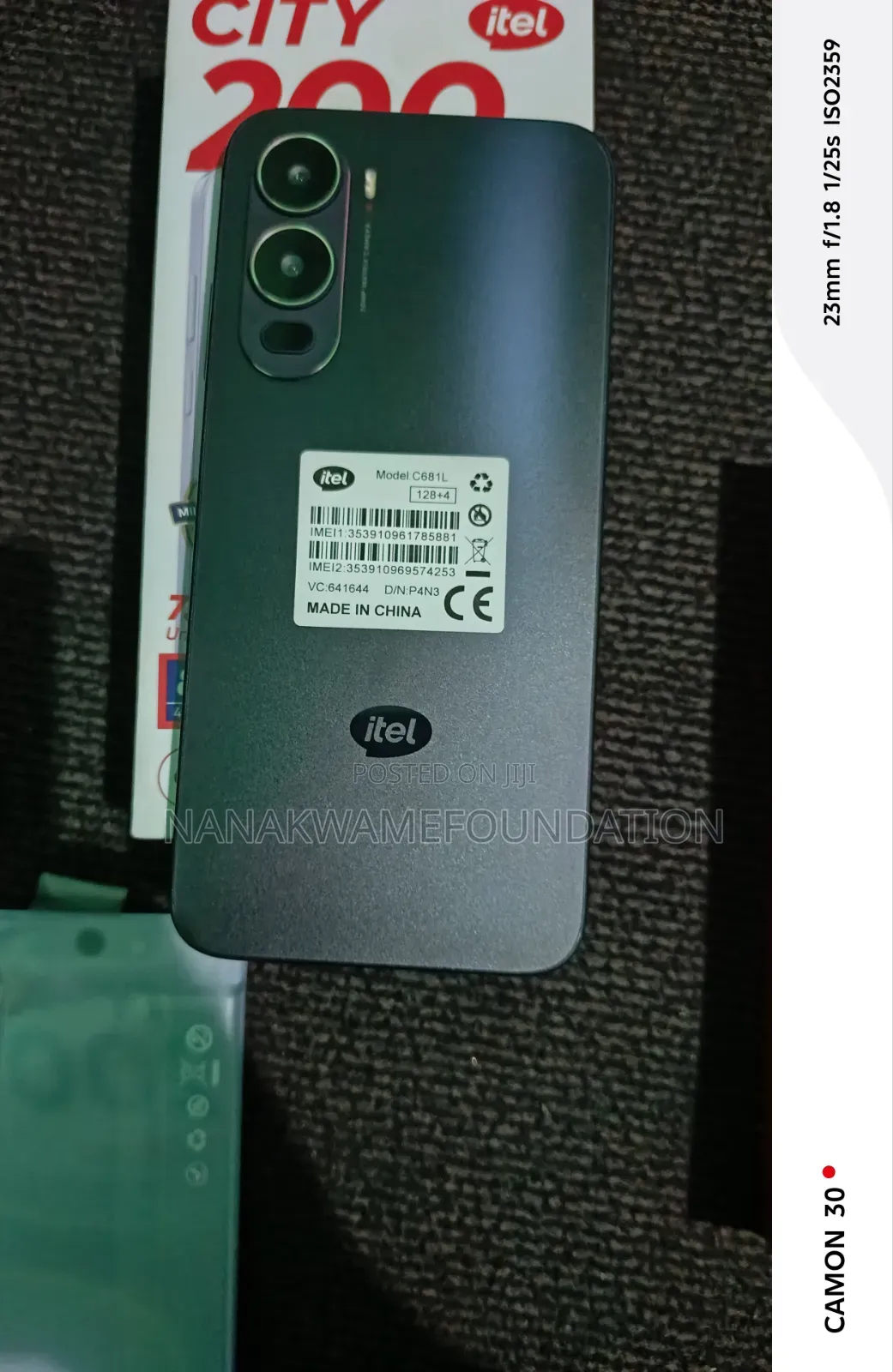 New Itel City 200 128 GB Black