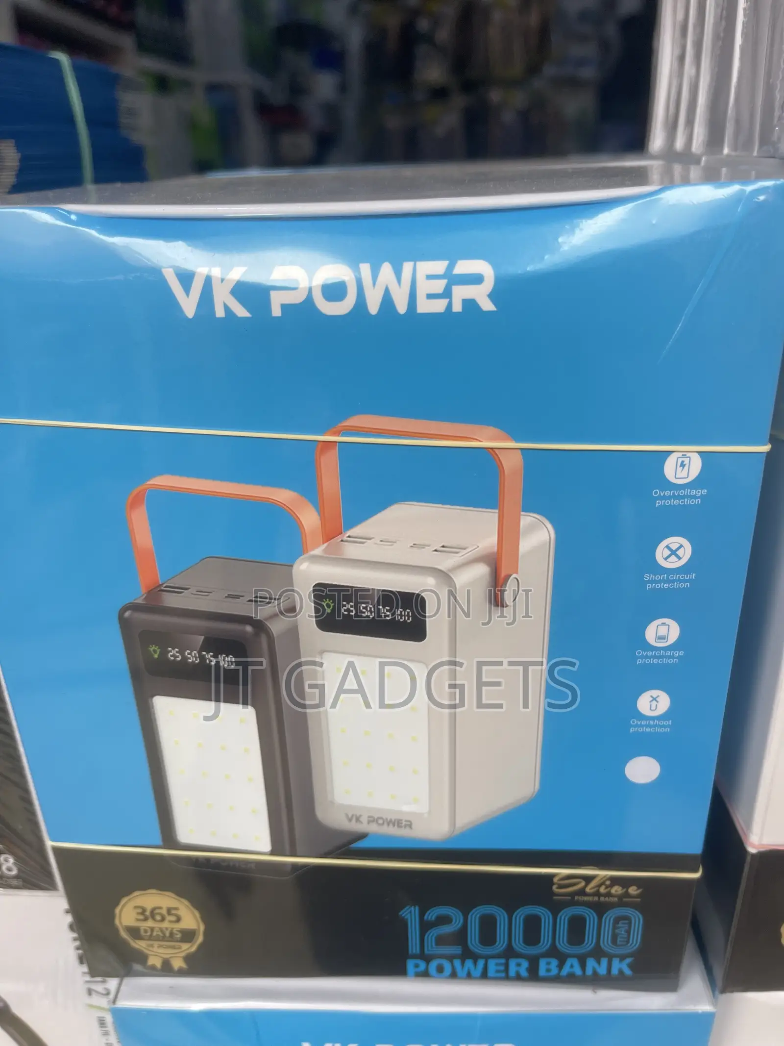 VK Power Slice 120,000mAh Power Bank | LED Light | 365-Day Warranty