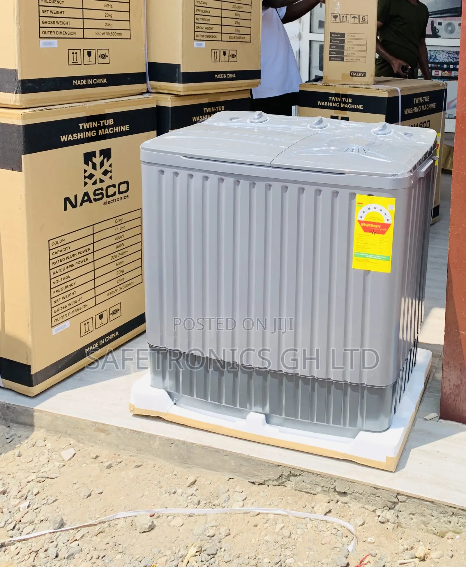 Just Approved (Grey) Nasco 11kg TopLoad Semiautomatic Washer