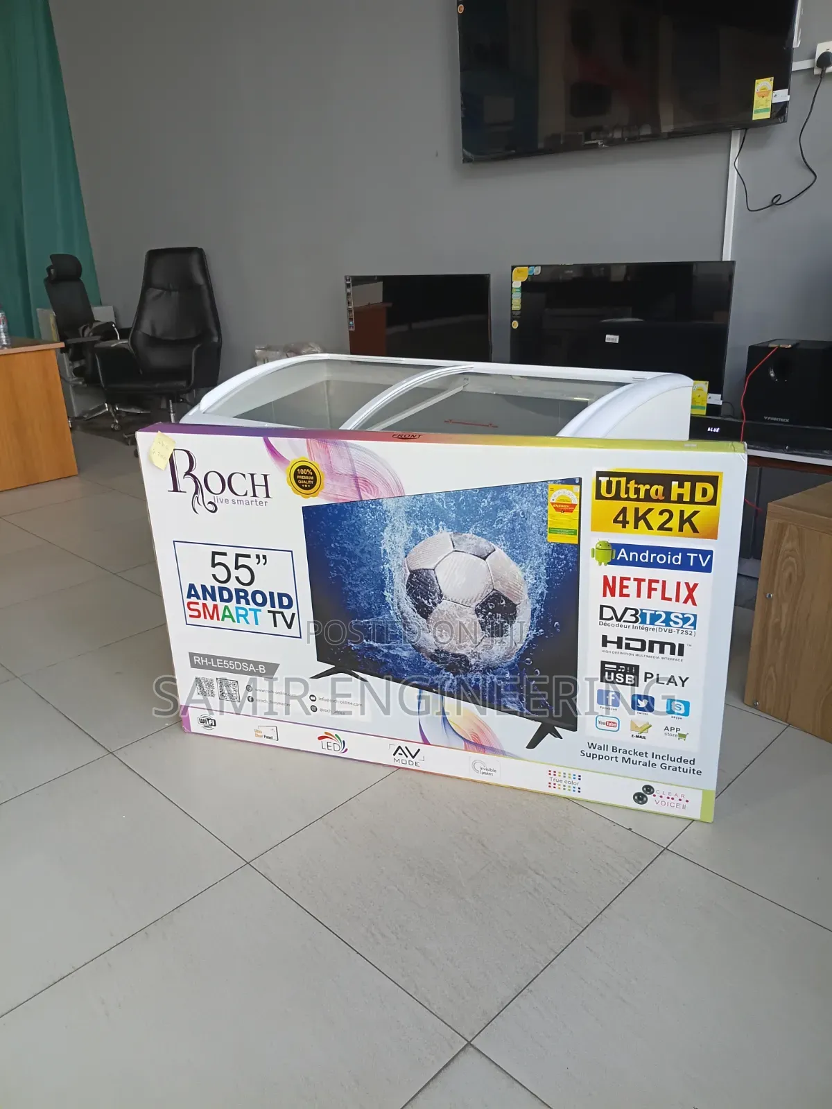 Roch RH-LE55DSA-B | 55-Inch Frameless Smart Android TV
