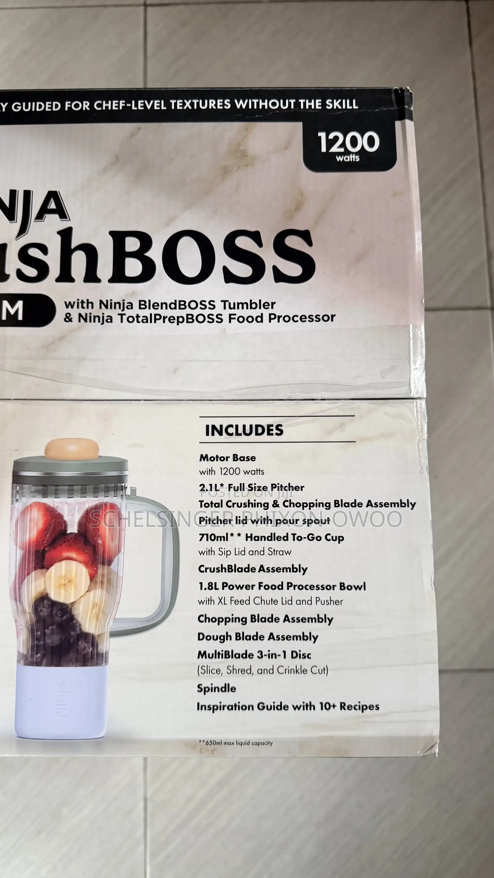 New Ninja CrushBOSSTM 3-in-1 Blender, Tumbler Processor + DicingKit