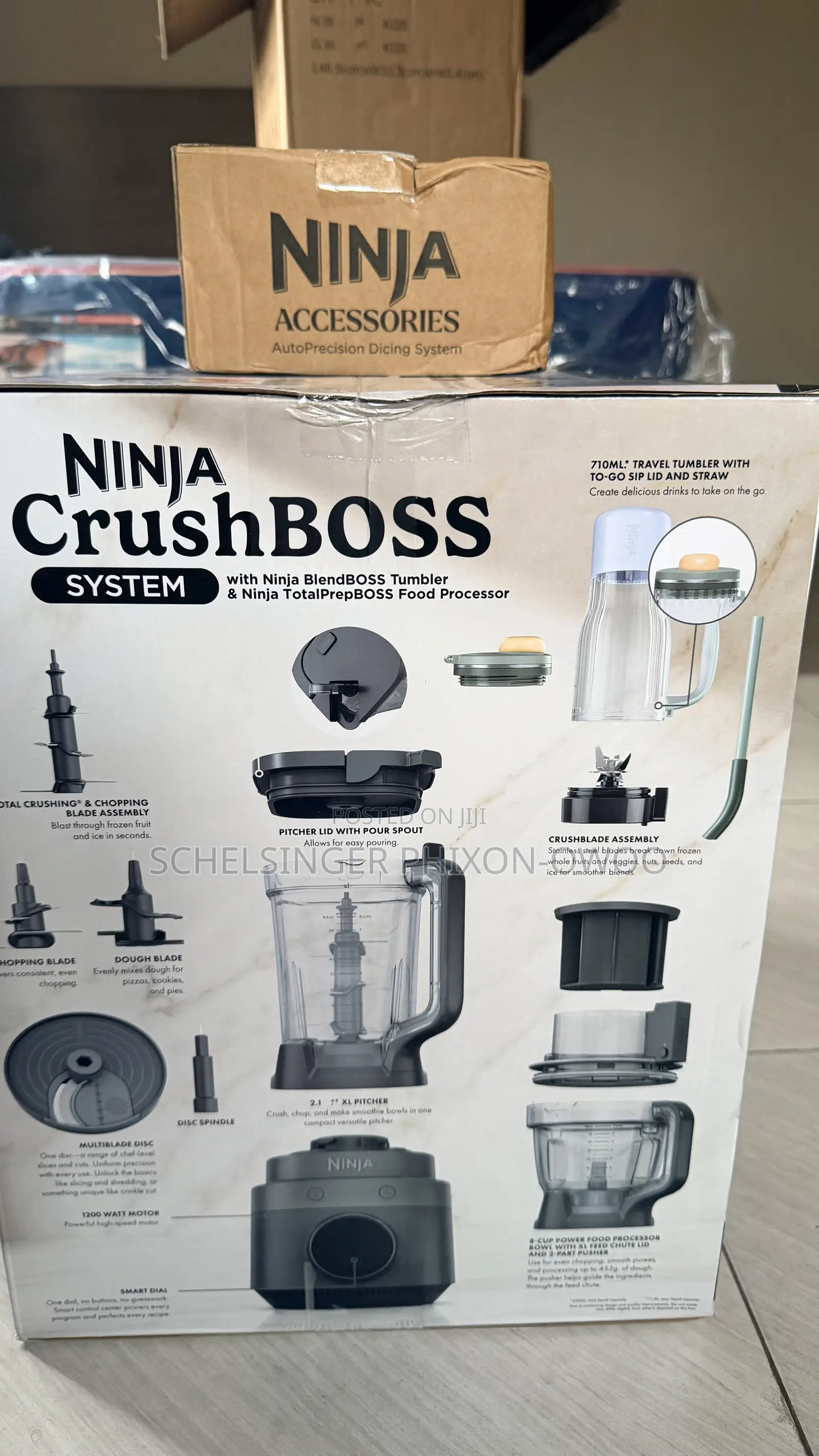 New Ninja CrushBOSSTM 3-in-1 Blender, Tumbler Processor + DicingKit