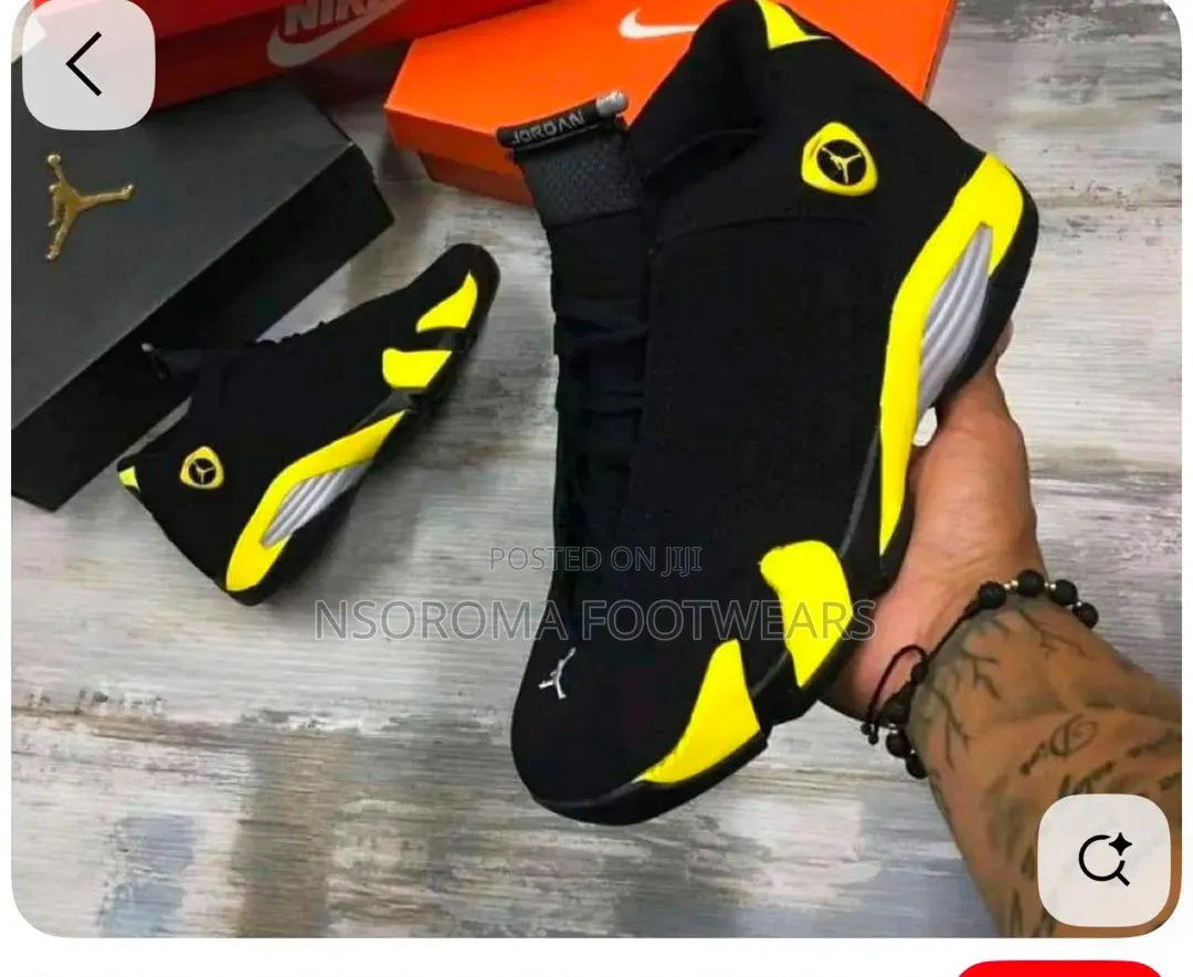 Air Jordan 14 Thunder Yellow – Unisex Sneakers