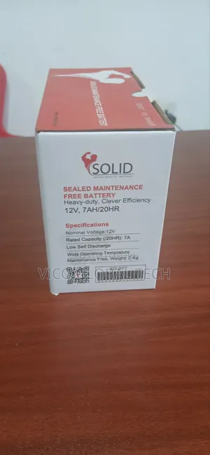 Solid Battery 12v-7a /20hr