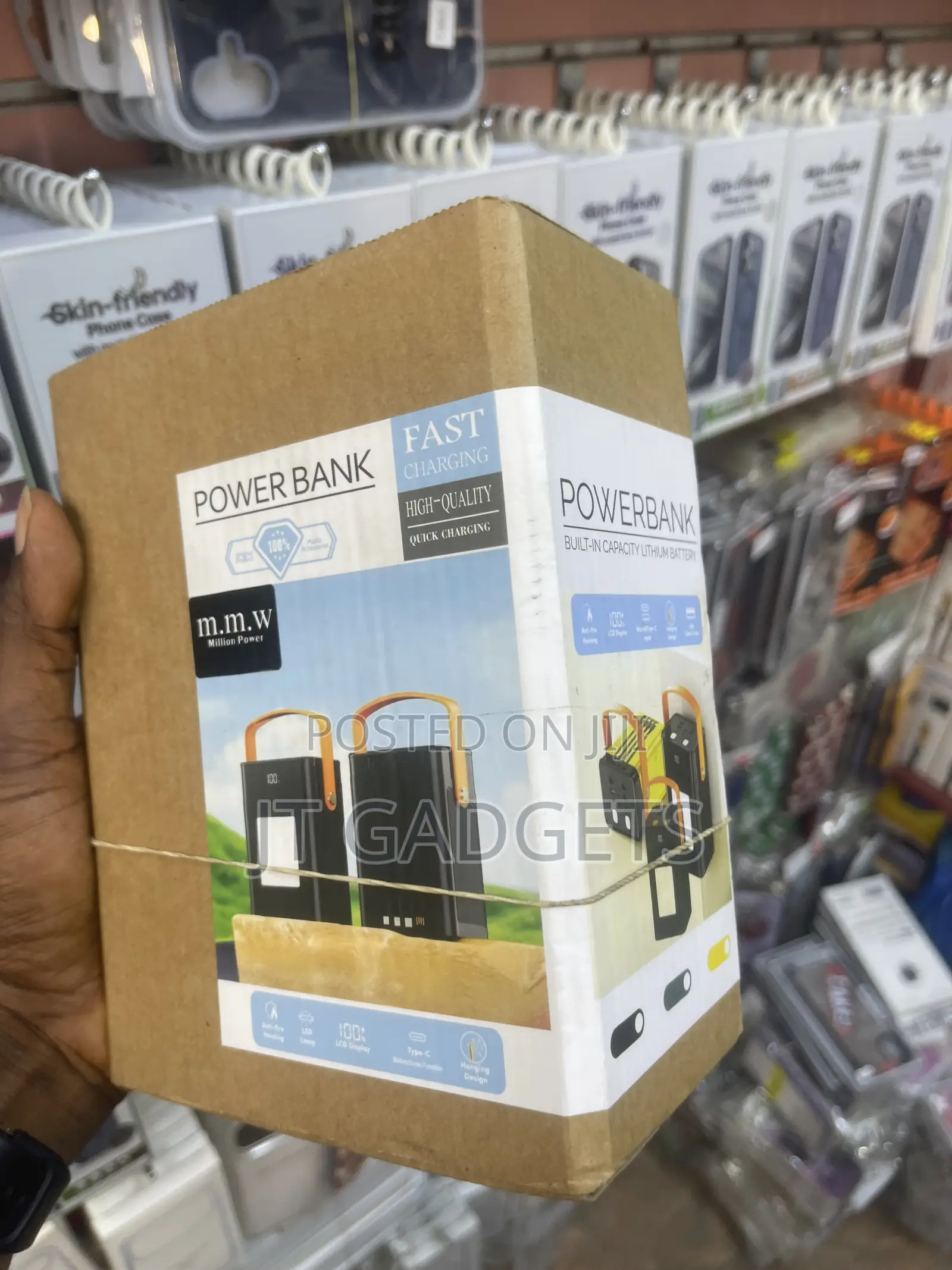 MMW 80000mAh Power Bank – Built-in Cables + LED Light (Fast Charging)