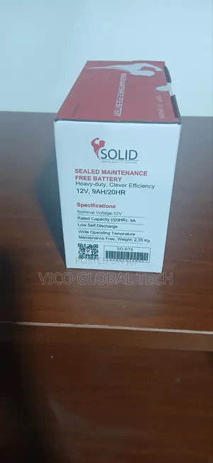 Solid Battery 12v9ah/20hr