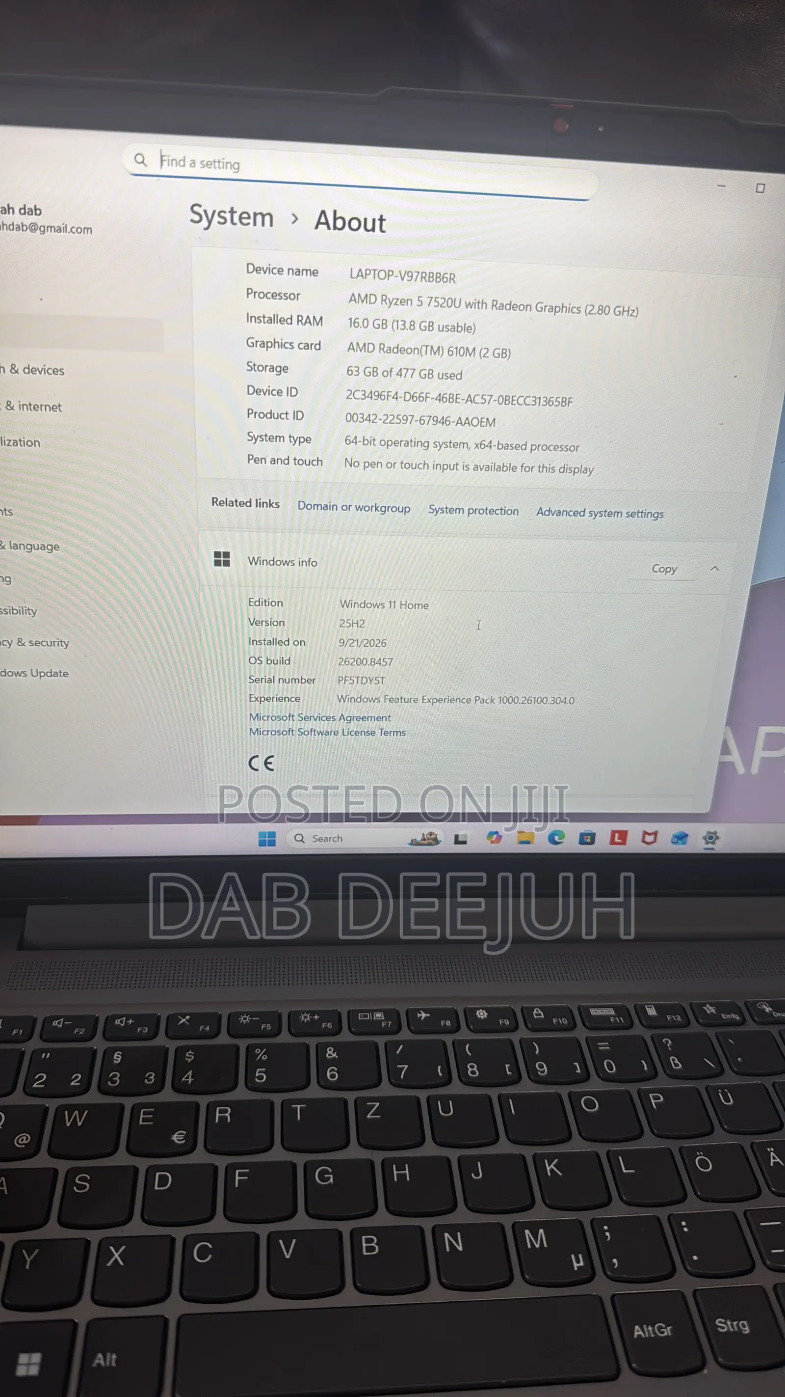 New Laptop Lenovo Ideapad 3 16GB AMD Ryzen 5 SSD 512GB