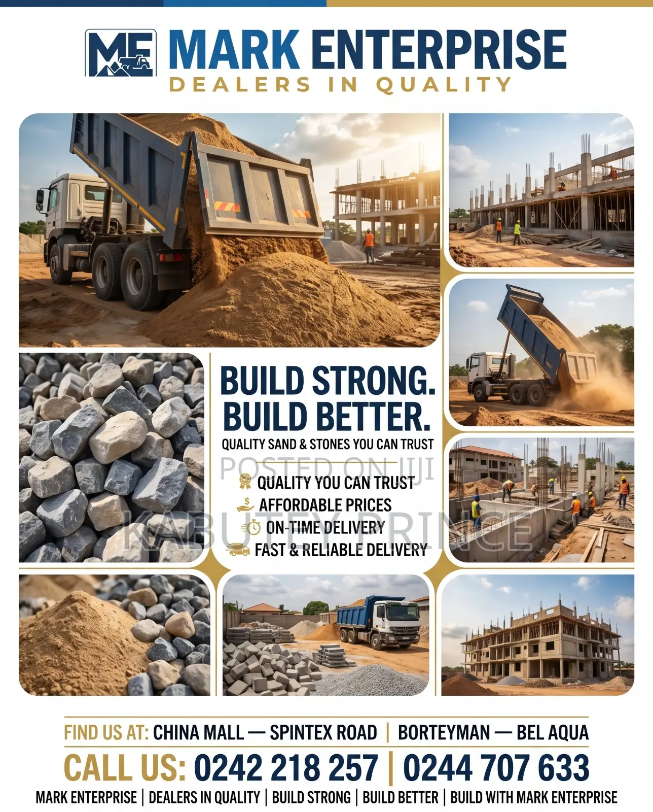 Affordable and Quality Sand and Stones