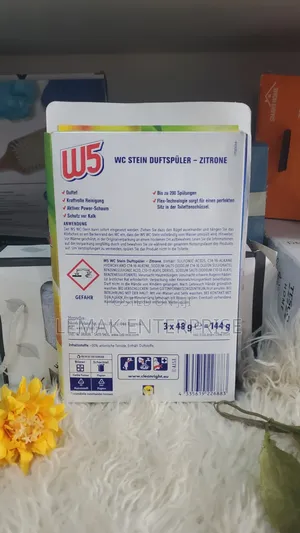 W5 Lemon Scent Toilet Rim Block 3 Pack