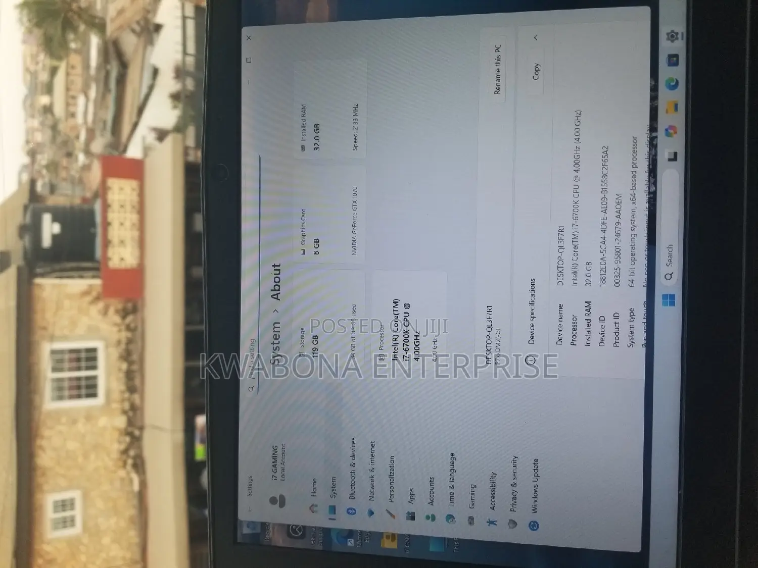 Laptop Clevo P770DM-G 32GB Nvidia SSHD+SSD 128GB