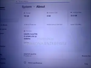 Laptop Clevo P770DM-G 32GB Nvidia SSHD+SSD 128GB