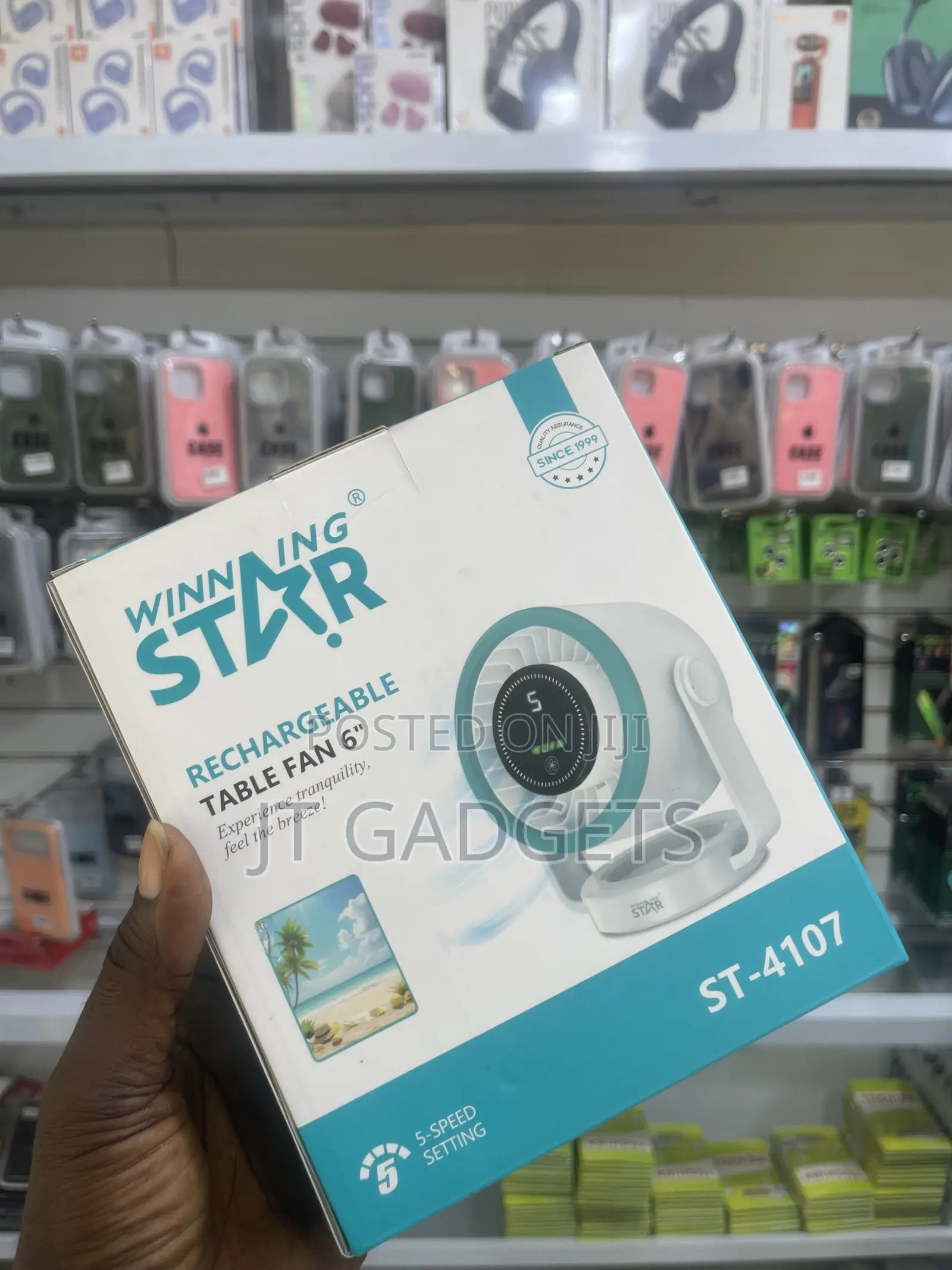 Winning Star Rechargeable Table Fan 6"