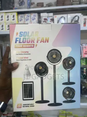 Solar Floor Fan – Four Heights, Solar Charging (Model S39)