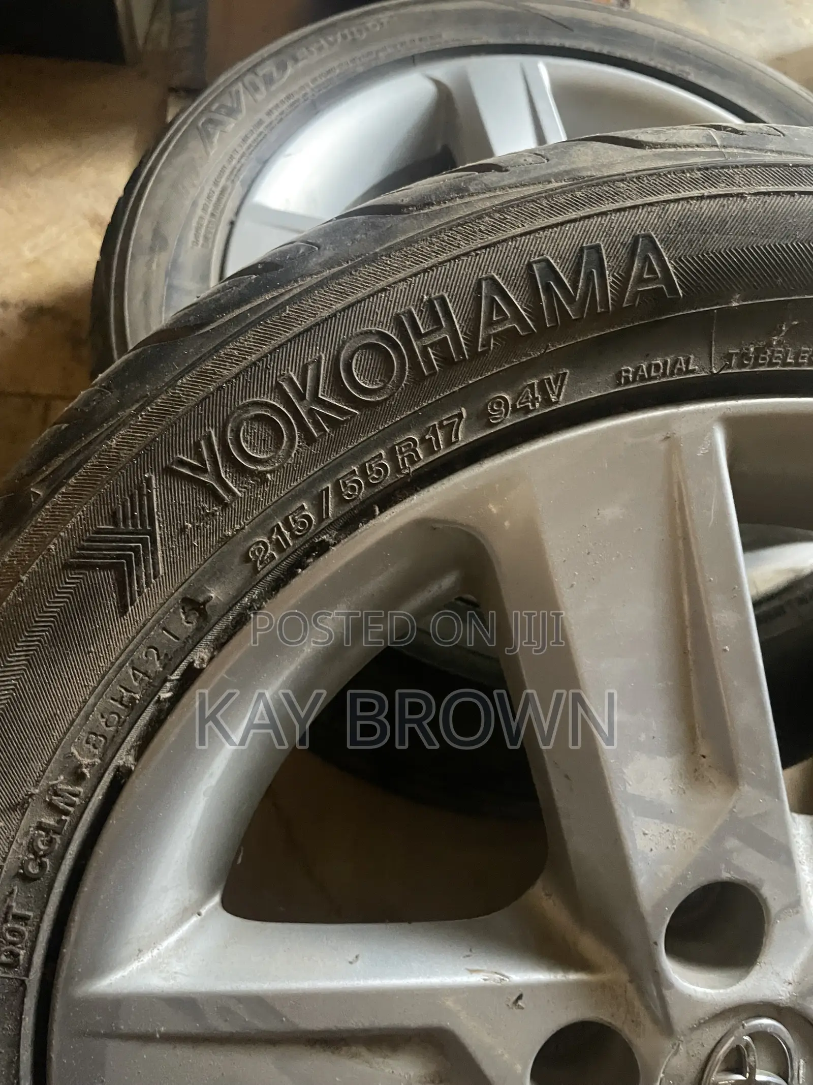 Yokohama 215/55r17 Tyres + Rims — 4 Tyres 8 Rims