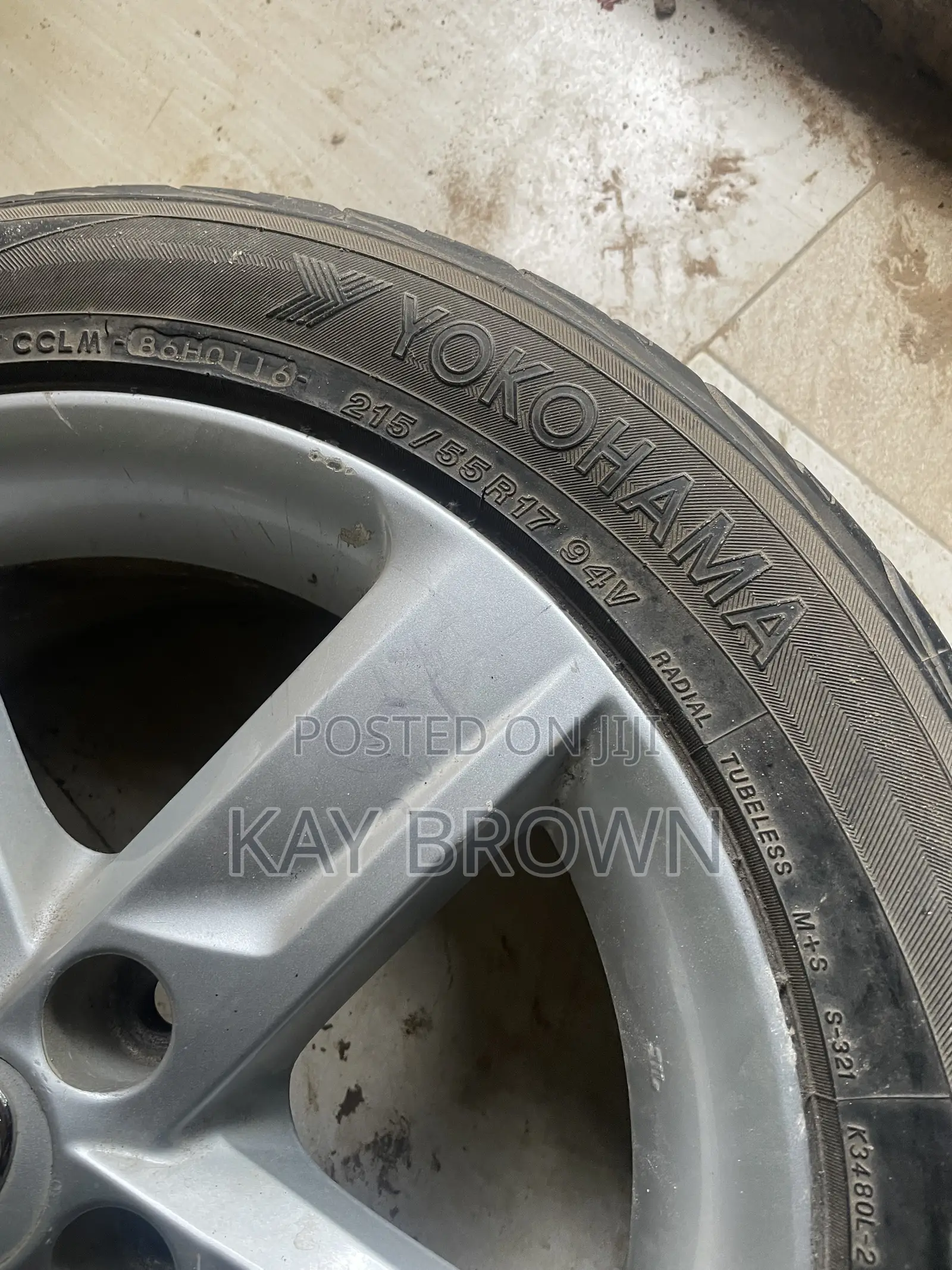 Yokohama 215/55r17 Tyres + Rims — 4 Tyres 8 Rims
