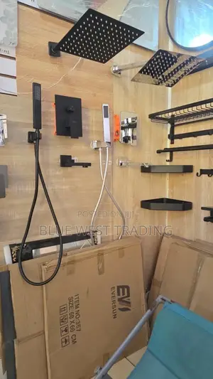 Black Concealed Shower Mixer _ Wall Mounted Shower Mix Black
