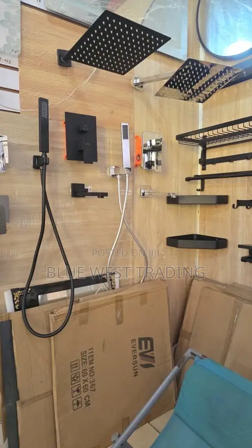 Black Concealed Shower Mixer _ Wall Mounted Shower Mix Black