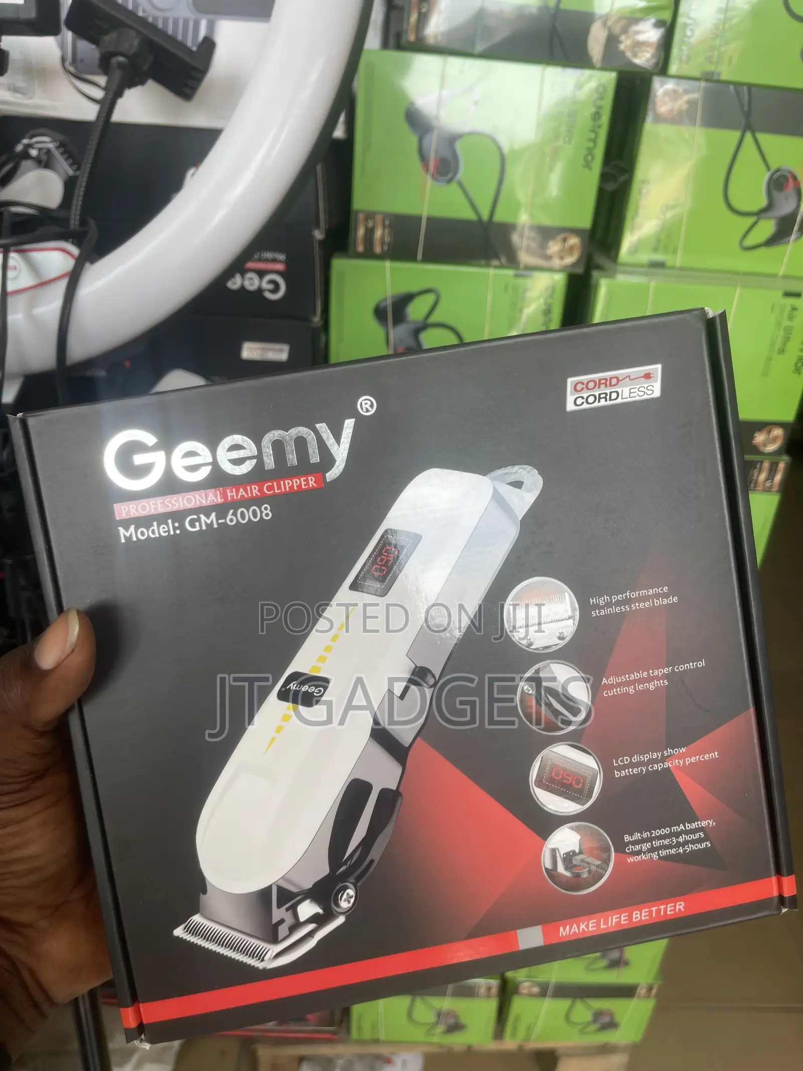 Geemy Professional Hair Clipper GM-6008 – Cord/Cordless