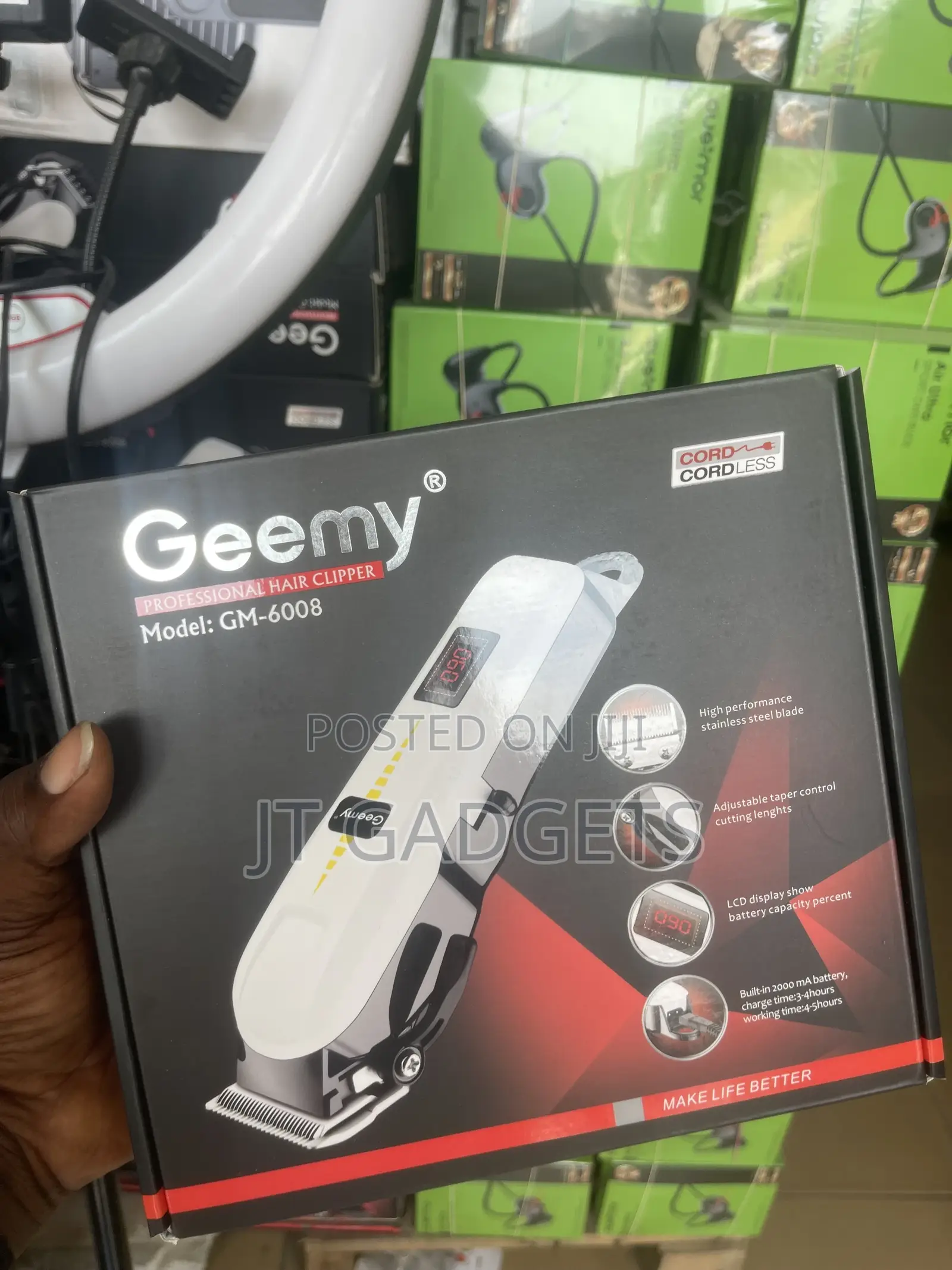 Geemy Professional Hair Clipper GM-6008 – Cord/Cordless