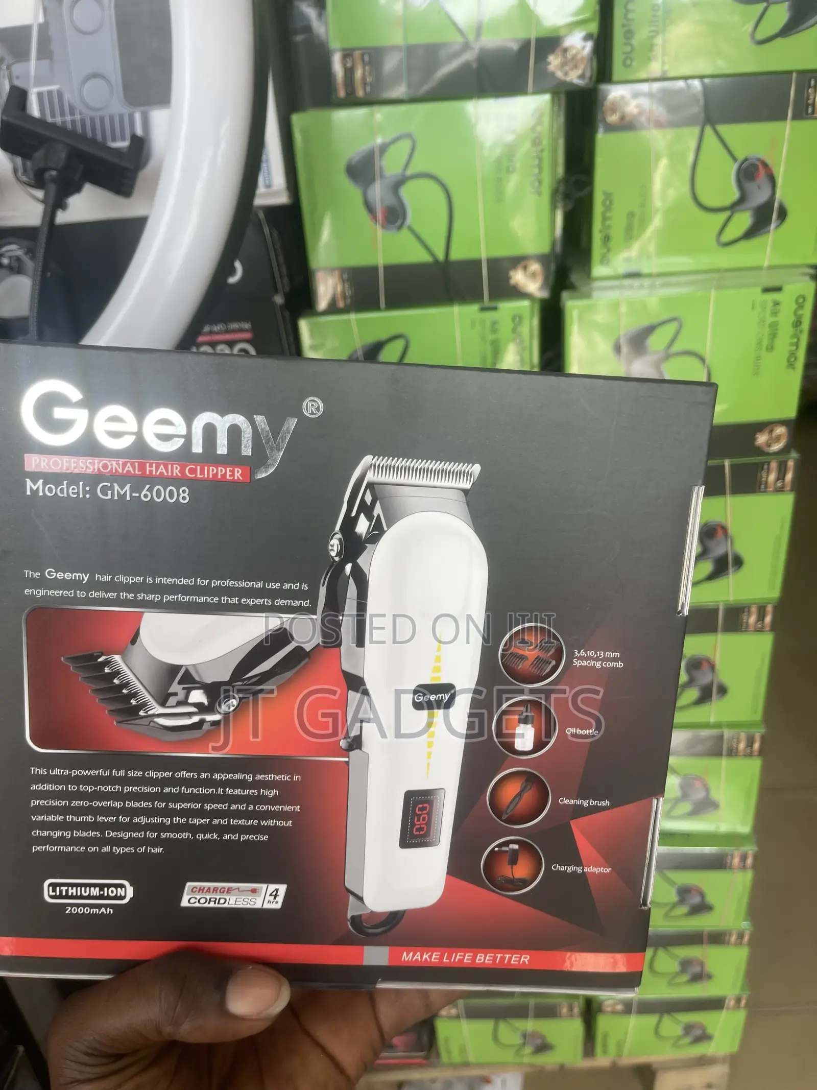 Geemy Professional Hair Clipper GM-6008 – Cord/Cordless