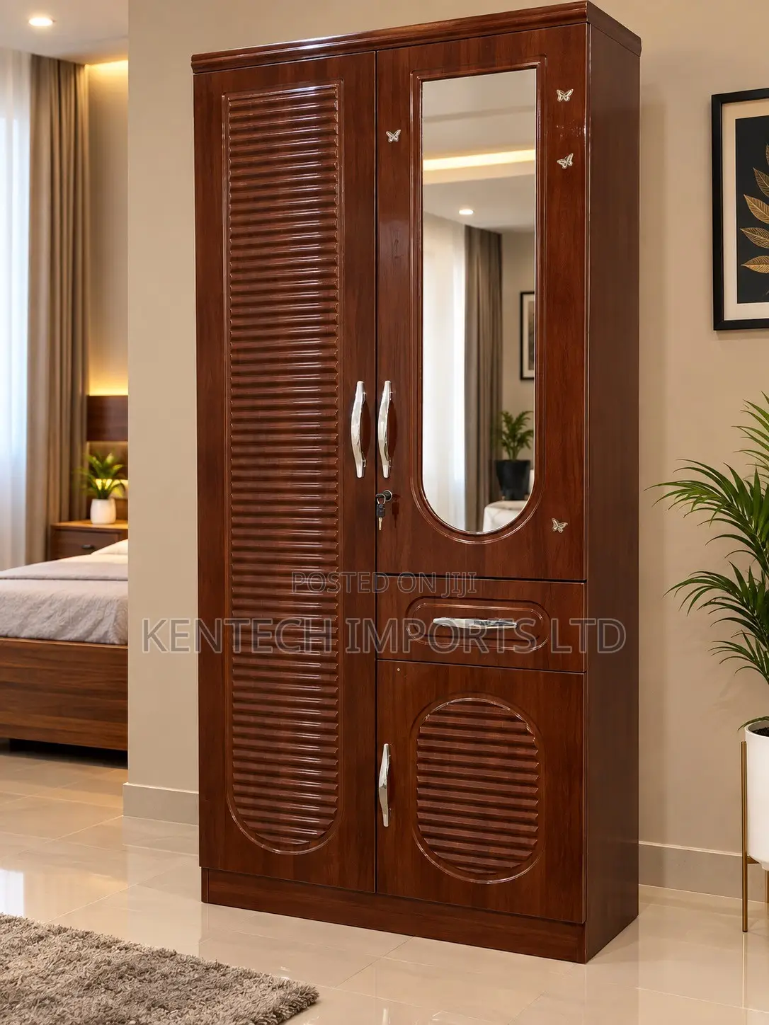 Premium 2 Door China Made Wardrobe - 2 in 1