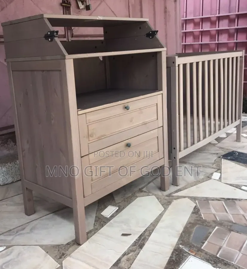 IKEA SUNDVIK Nursery 3 Piece Set - With Wardrobe Grey Brown