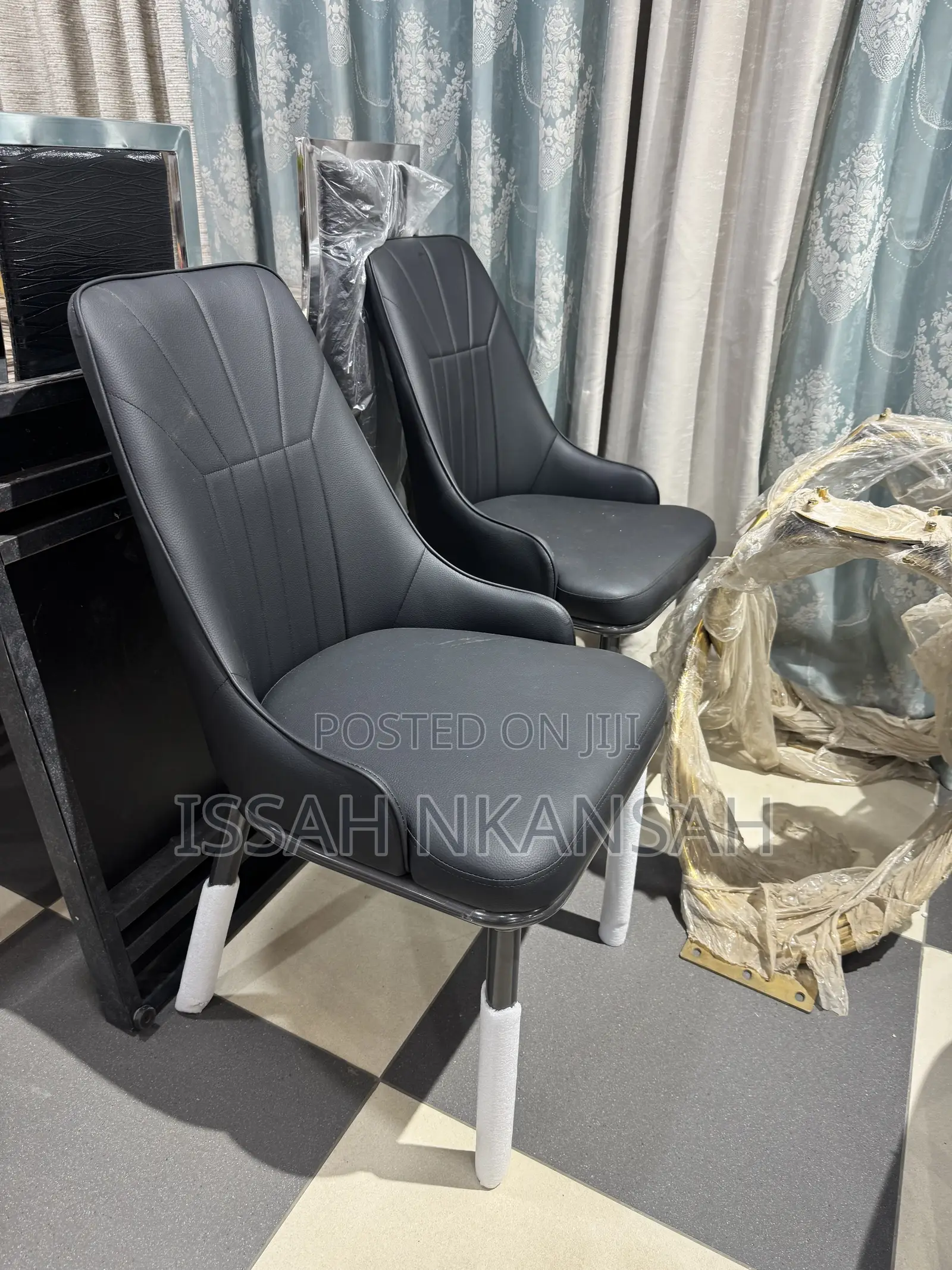 Black Leather Dining Chairs