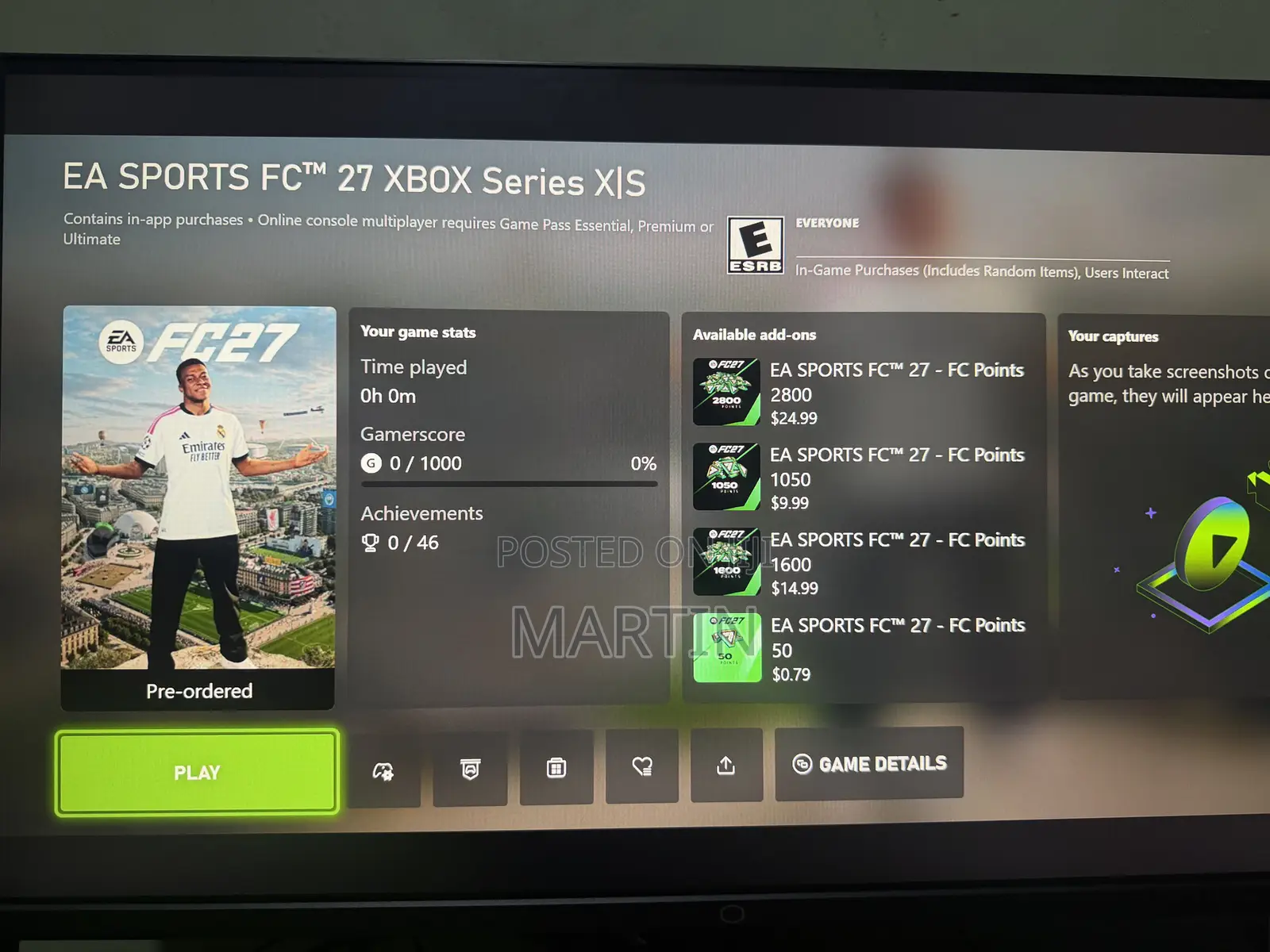 Fc 27 for Xbox One and Series Offline