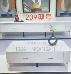 White Coffee and TV Stand