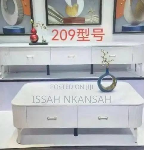 White Coffee and TV Stand