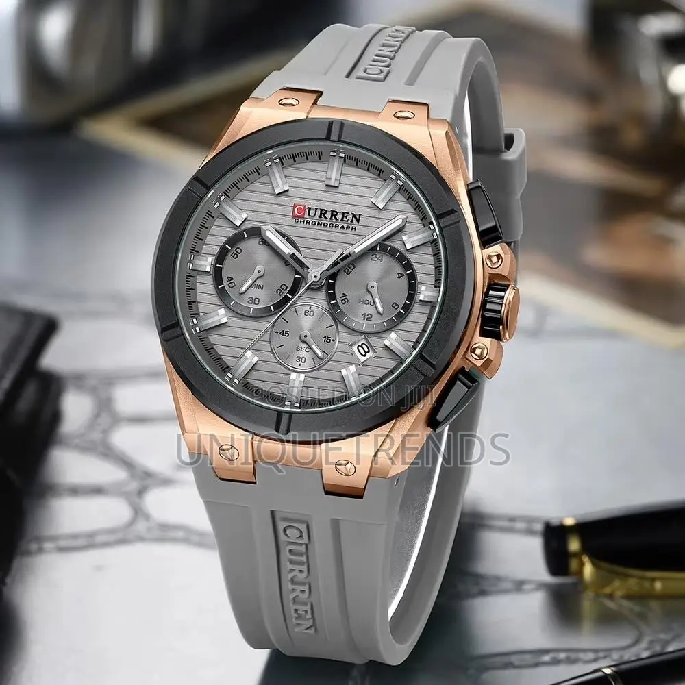 CURREN High Quality Chronograph Wrist Watch (Rubber Strap)