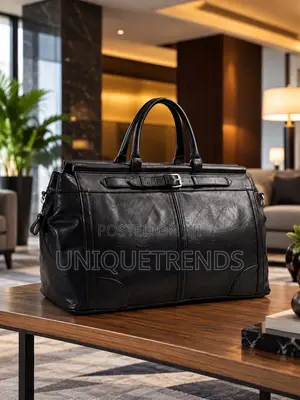 HIGH Quality Leather Duffle Bag (Black, Brown, Black and Gray)