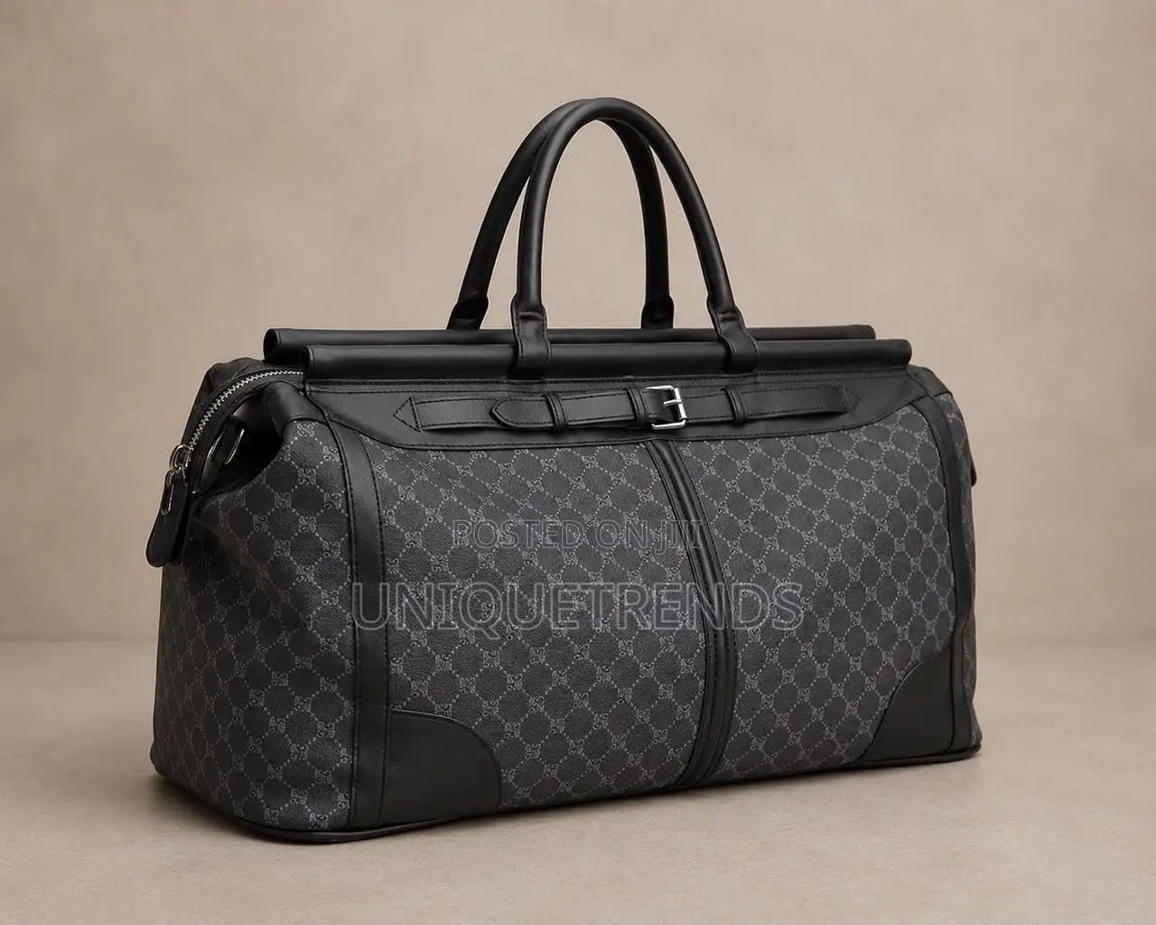 HIGH Quality Leather Duffle Bag (Black, Brown, Black and Gray)