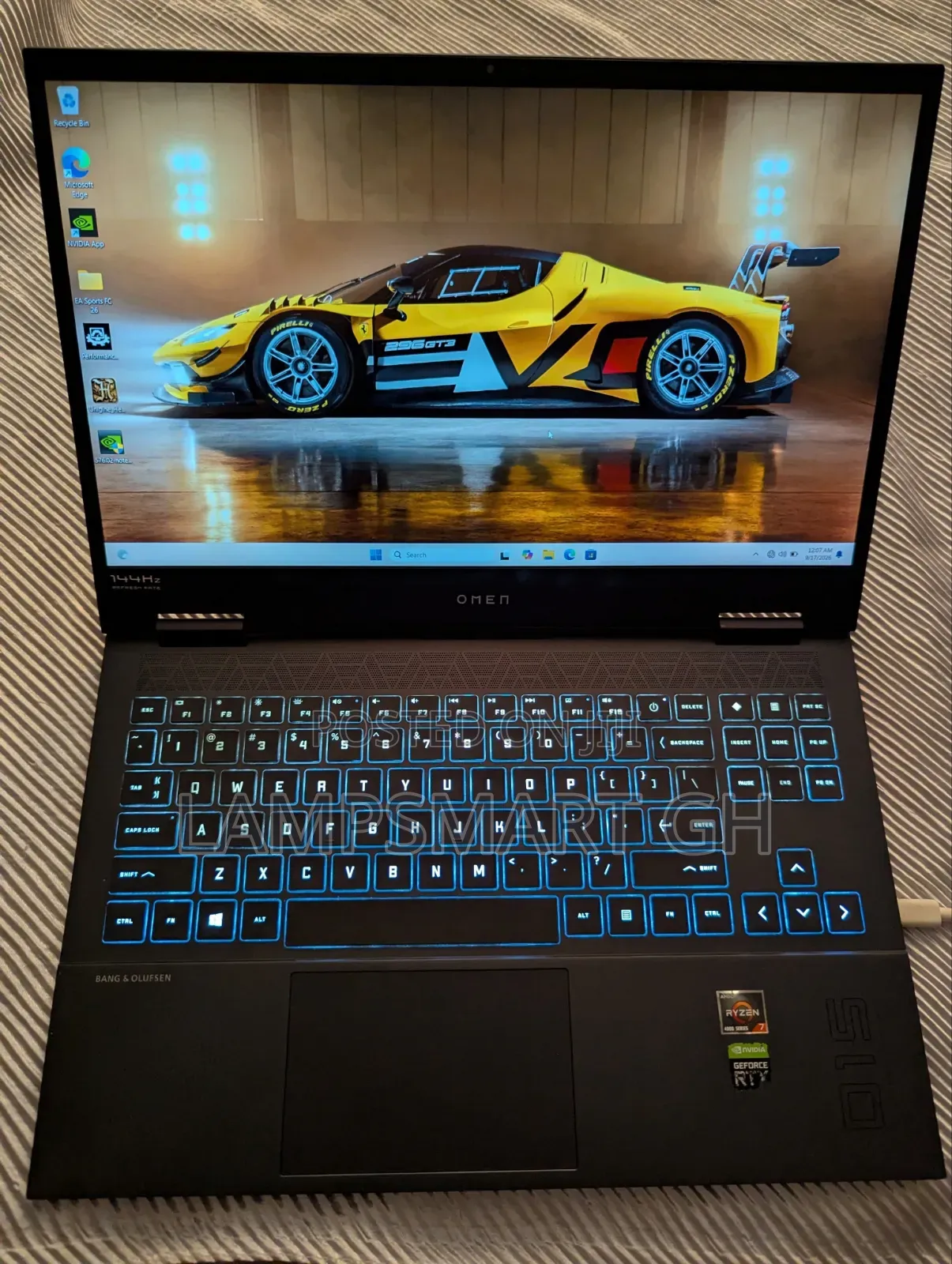 Laptop HP Omen 15 8GB AMD Ryzen 7 SSD 256GB