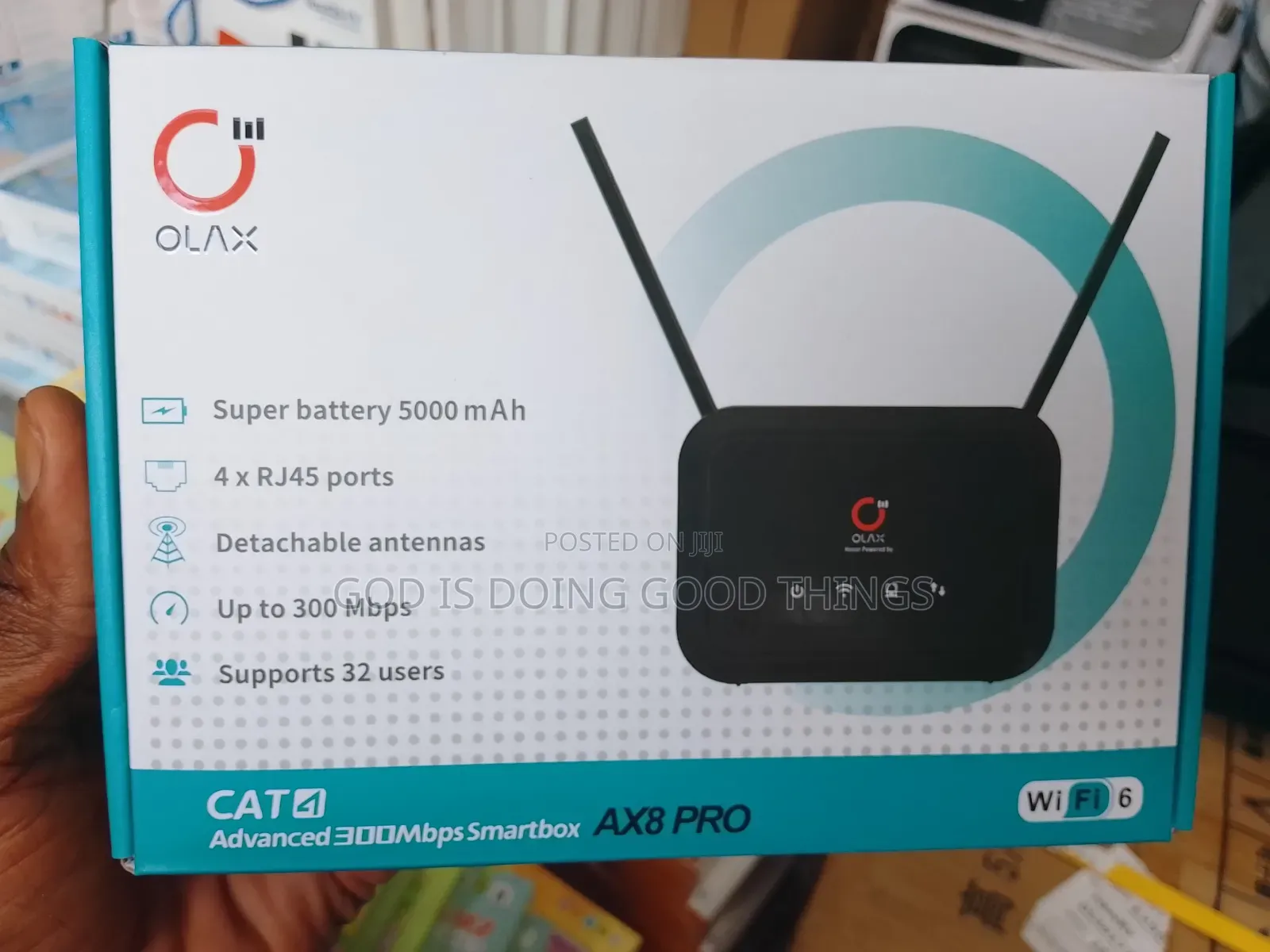 Olax AX8 Pro Universal Sim Router+ Backup Battery
