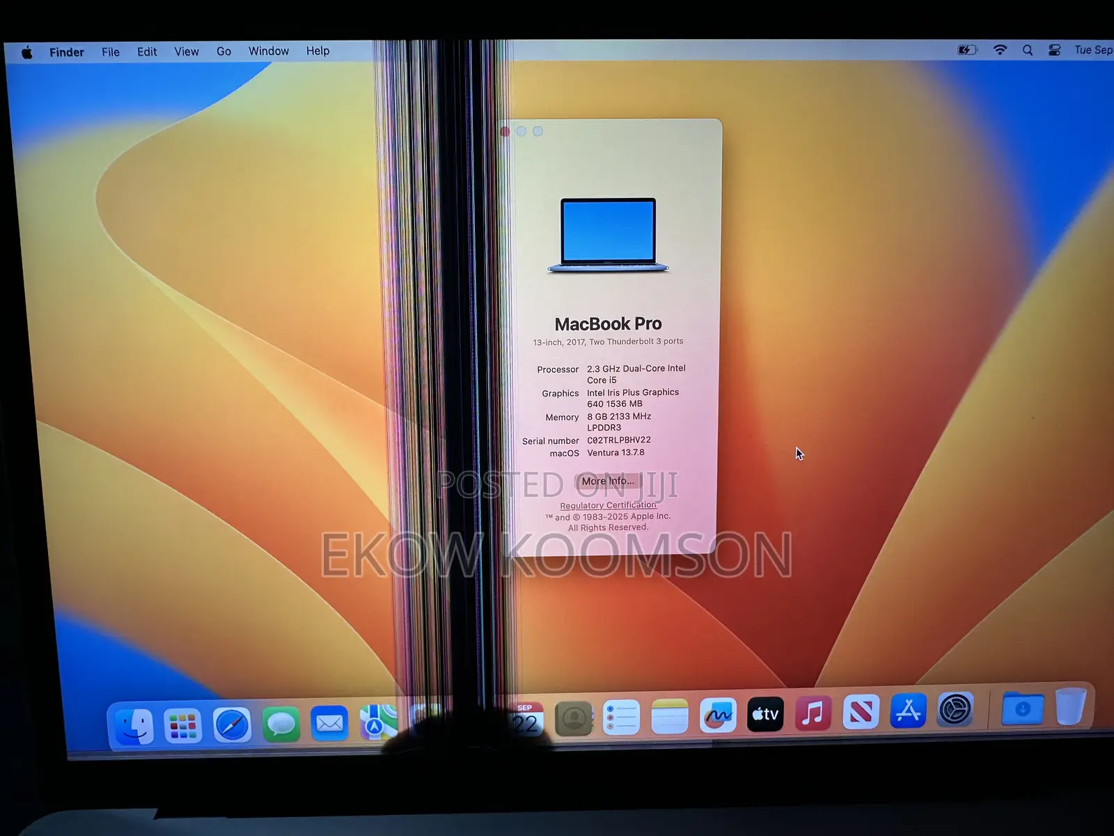 Laptop Apple MacBook Pro 2017 8GB Intel Core i5 SSD 128GB