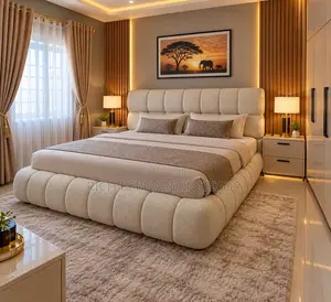 Luxury Cloud Bouclé Queen Size Bed