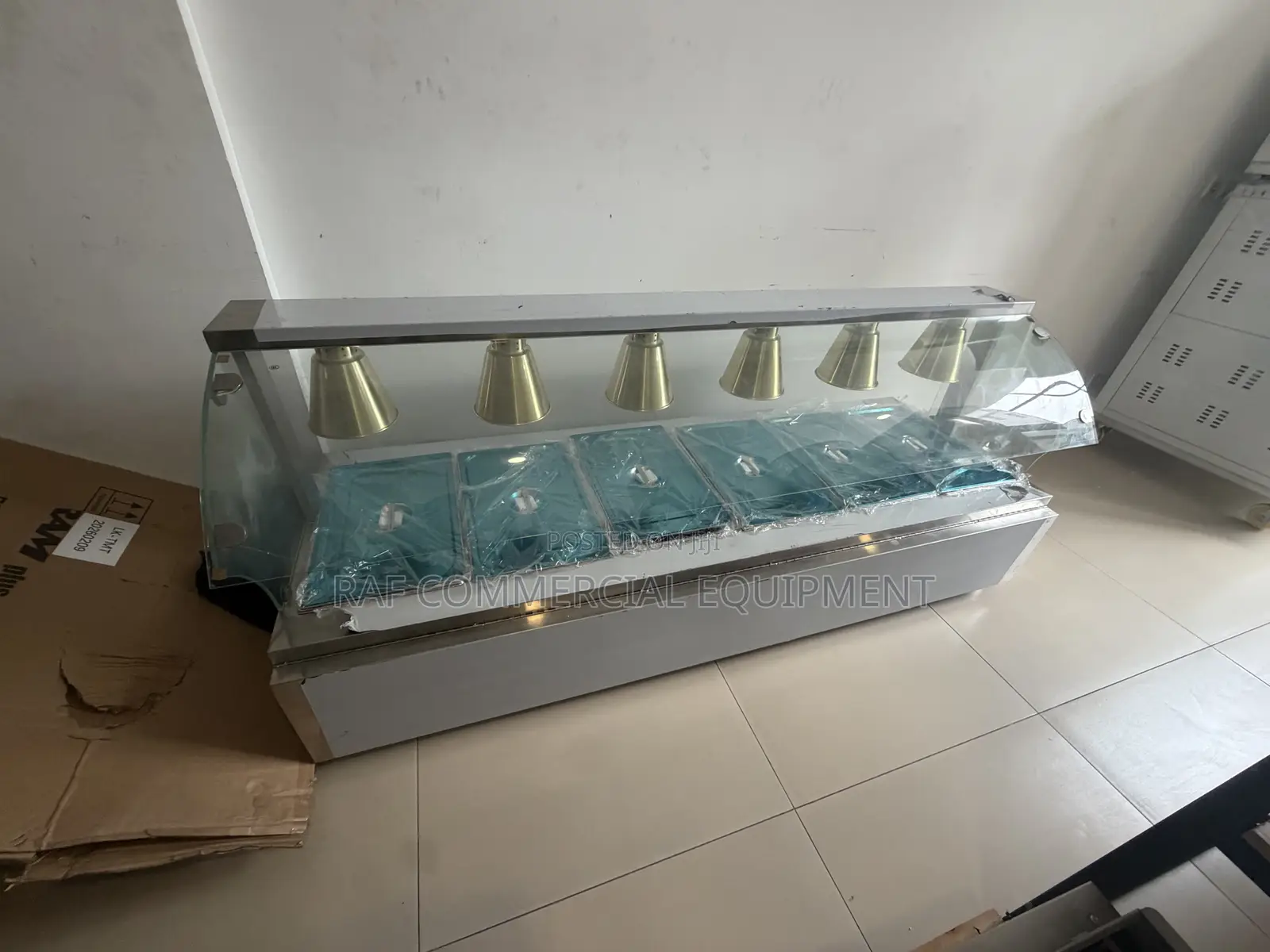 Commericla Tabletop Bain Marie Food Warmer 6 Pot Standing With Glass