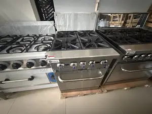 Commercial Stainless Steel 4 Burner Stove With Oven Gas