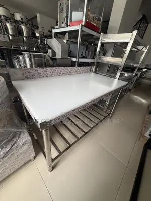 Commercial Stainless Steel Work Table and Chopping Board 180cm