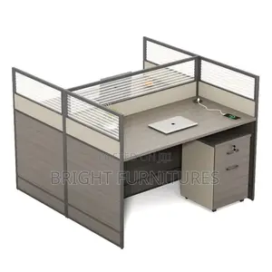Two in One Wood and Glass Work Station